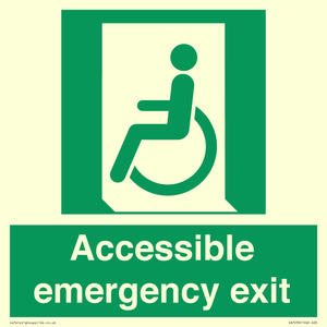 Accessible emergency exit (left)